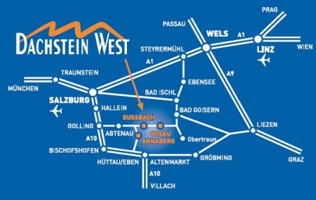 Dachstein West / Lammertal karta dolaska
